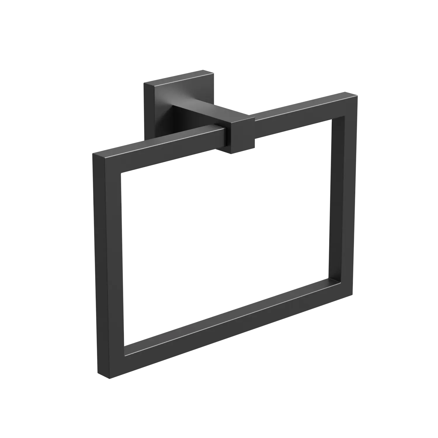 EZRA GUN METAL SQUARE TOWEL RING.