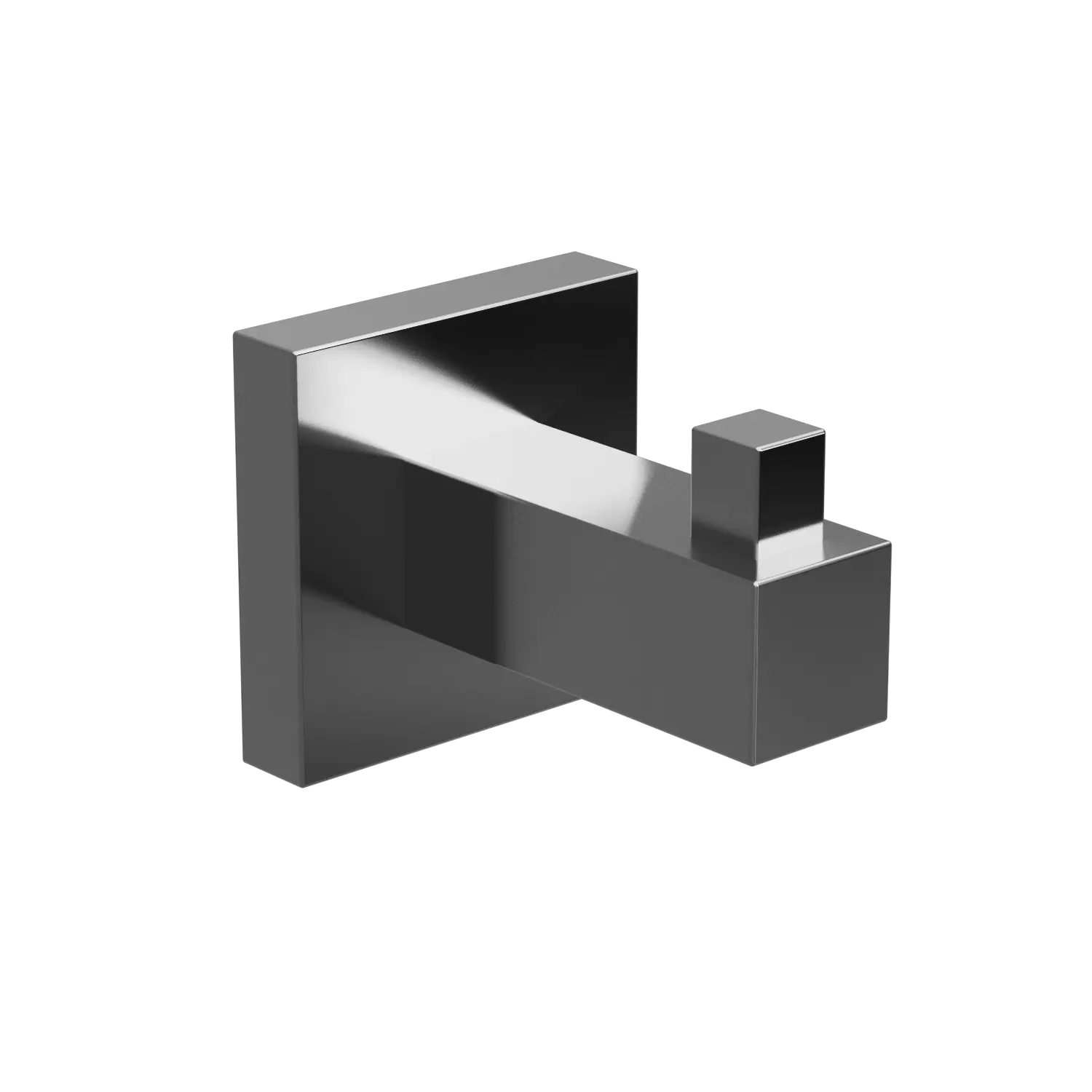 EZRA BRUSHED NICKEL SQUARE ROBE HOOK SINGLE.