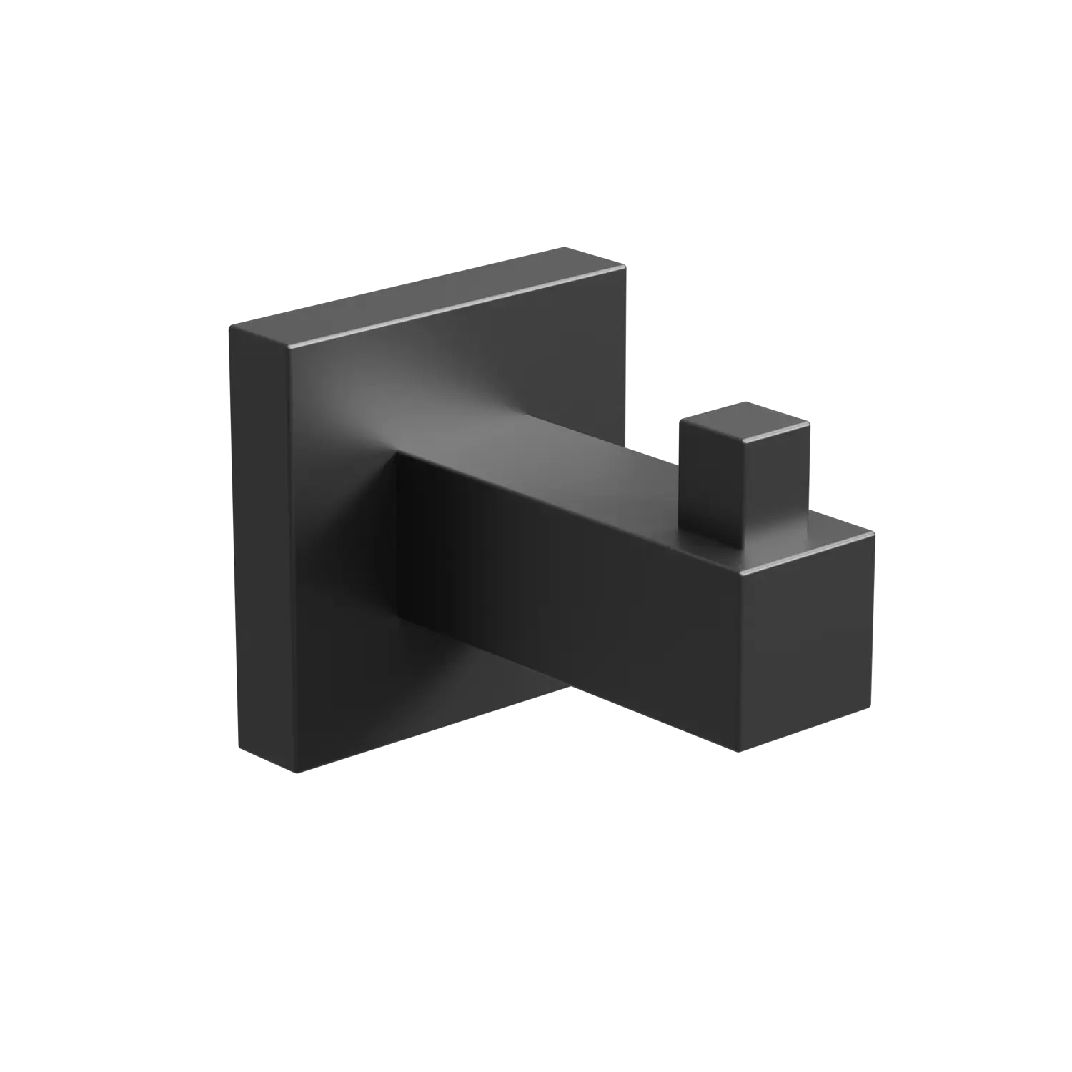 EZRA GUN METAL SQUARE ROBE HOOK SINGLE.