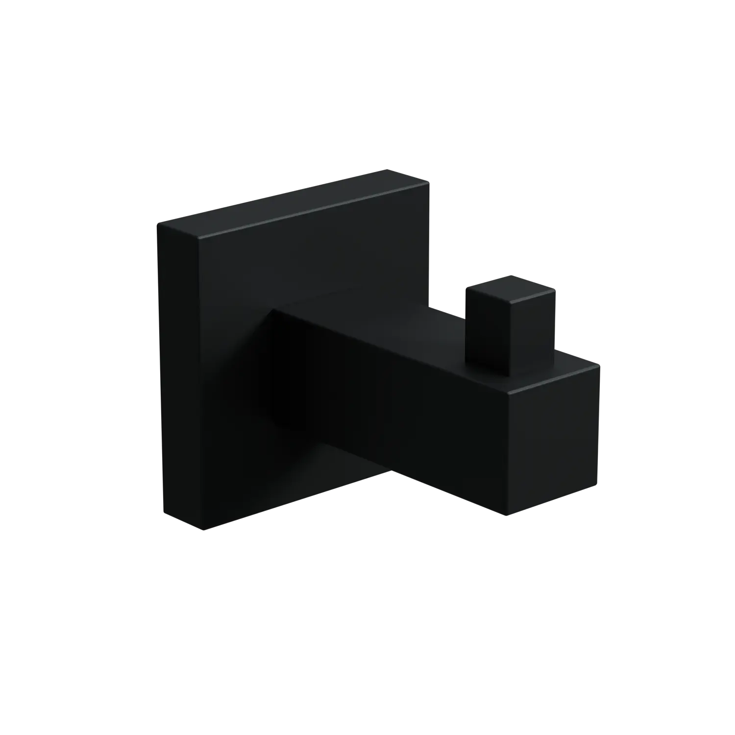 EZRA MATT BLACK SQUARE ROBE HOOK SINGLE.
