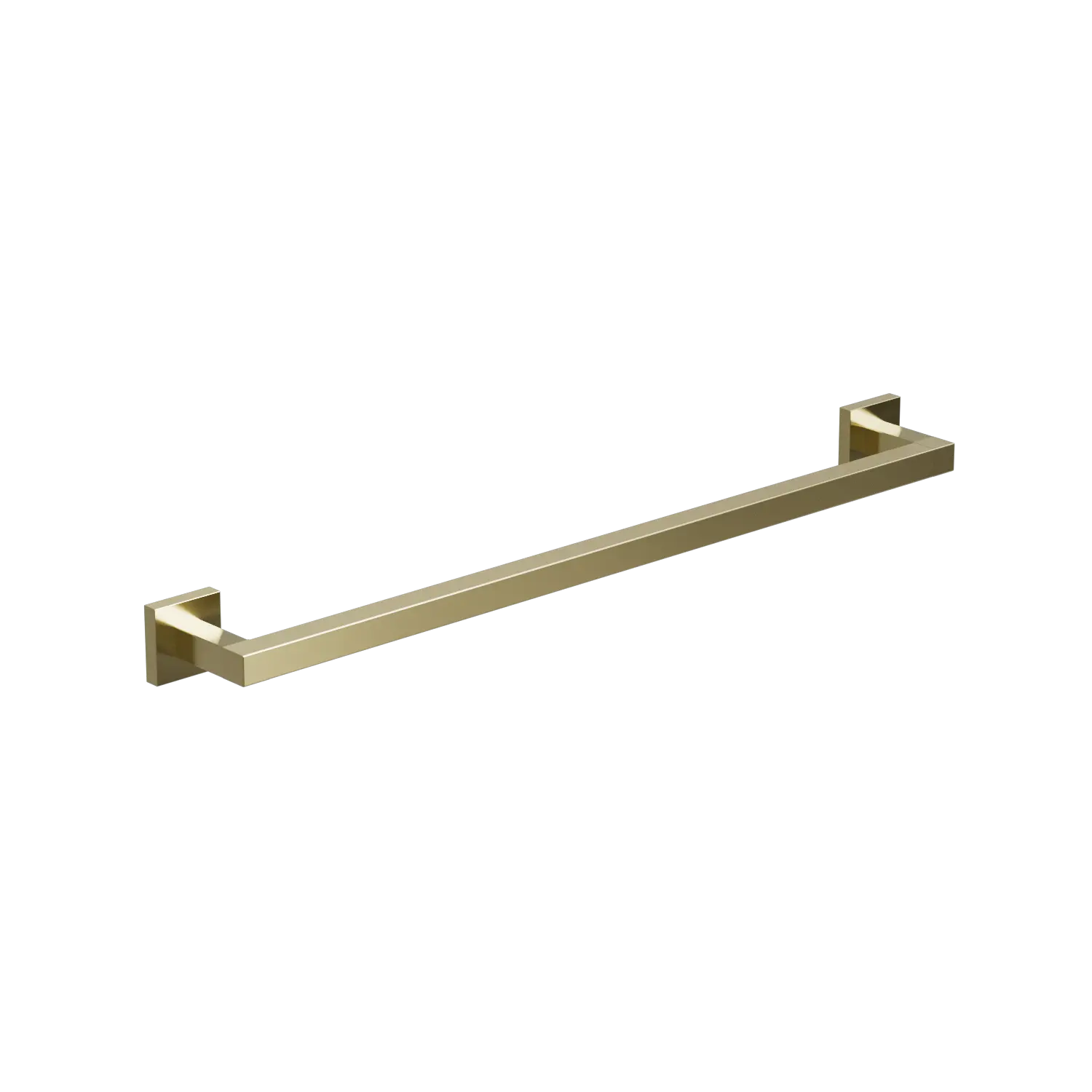 EZRA BRUSHED BRASS SQUARE TOWEL RAIL 600mm.