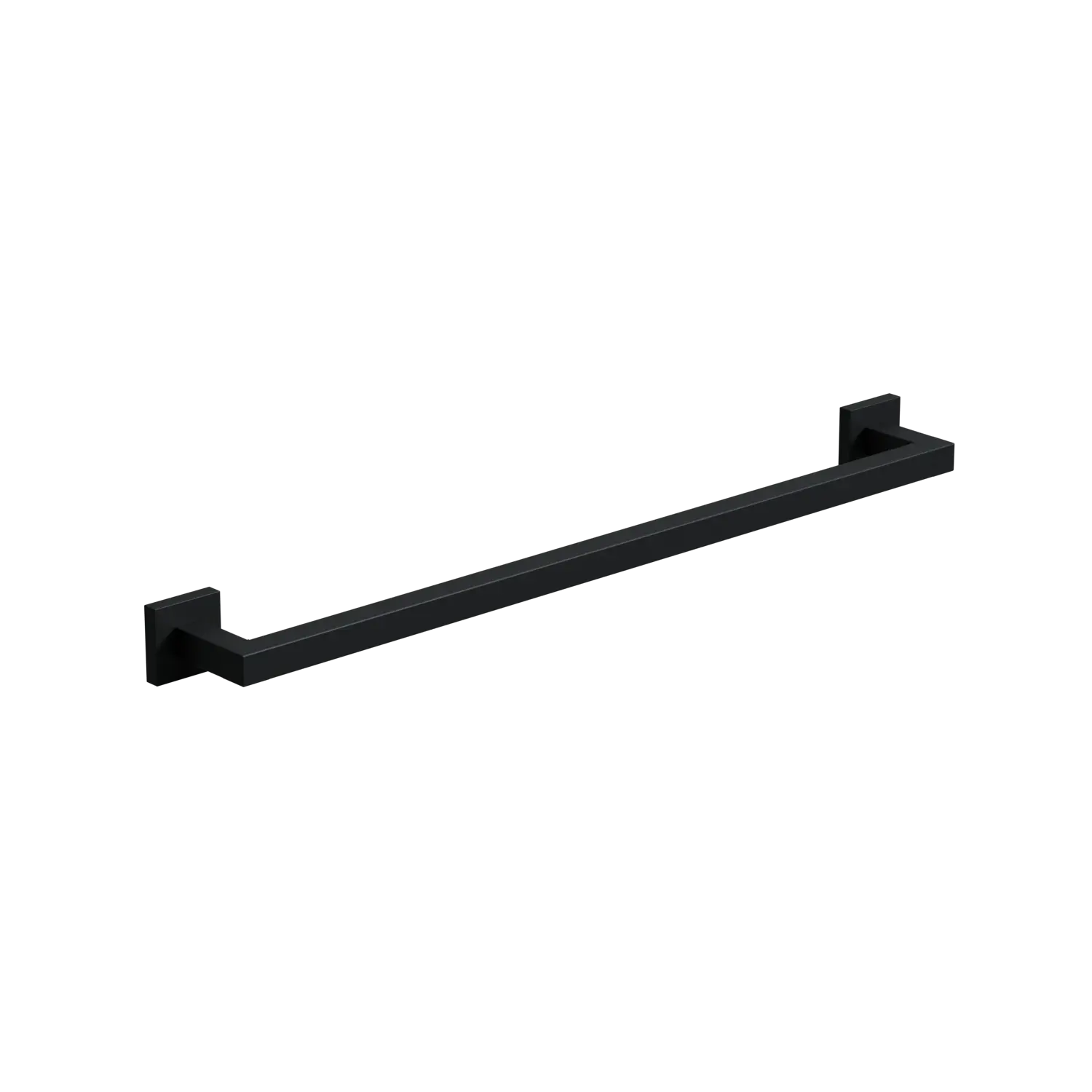 EZRA MATT BLACK SQUARE TOWEL RAIL 600mm.