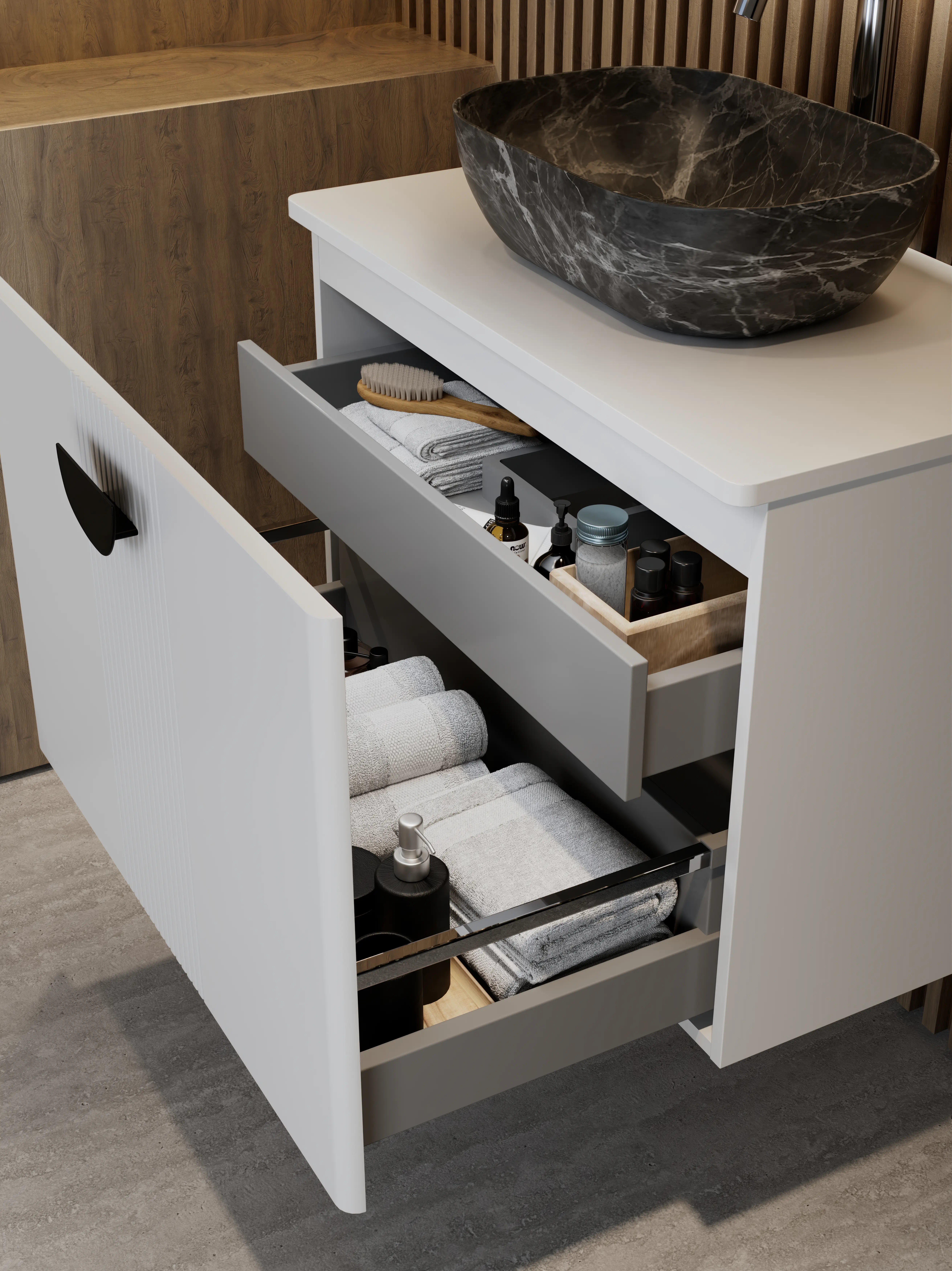 ÉALA 800MM WALL HUNG UNIT White