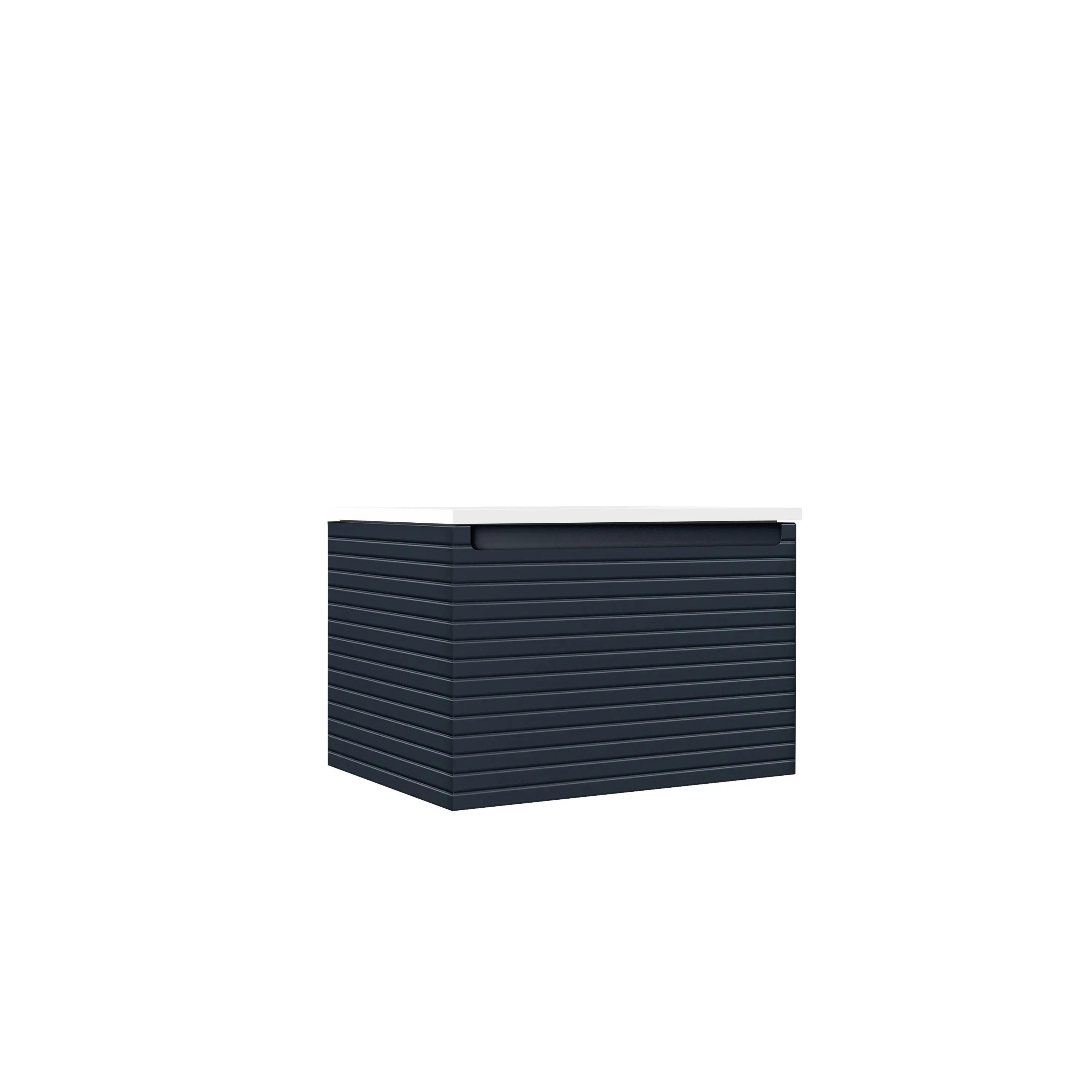 ARDEN 600MM WALL HUNG UNIT & BASIN Navy