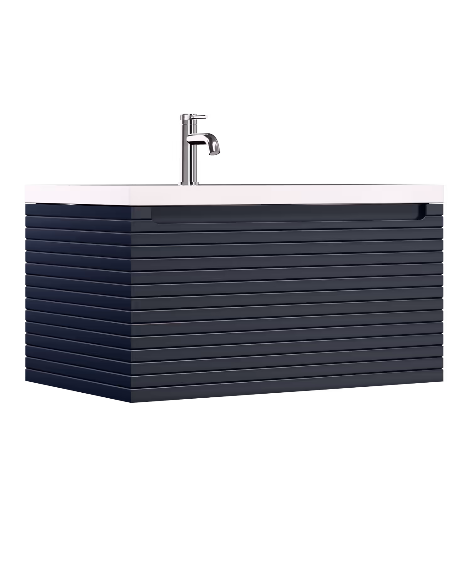 ARDEN 800MM WALL HUNG UNIT & BASIN Navy