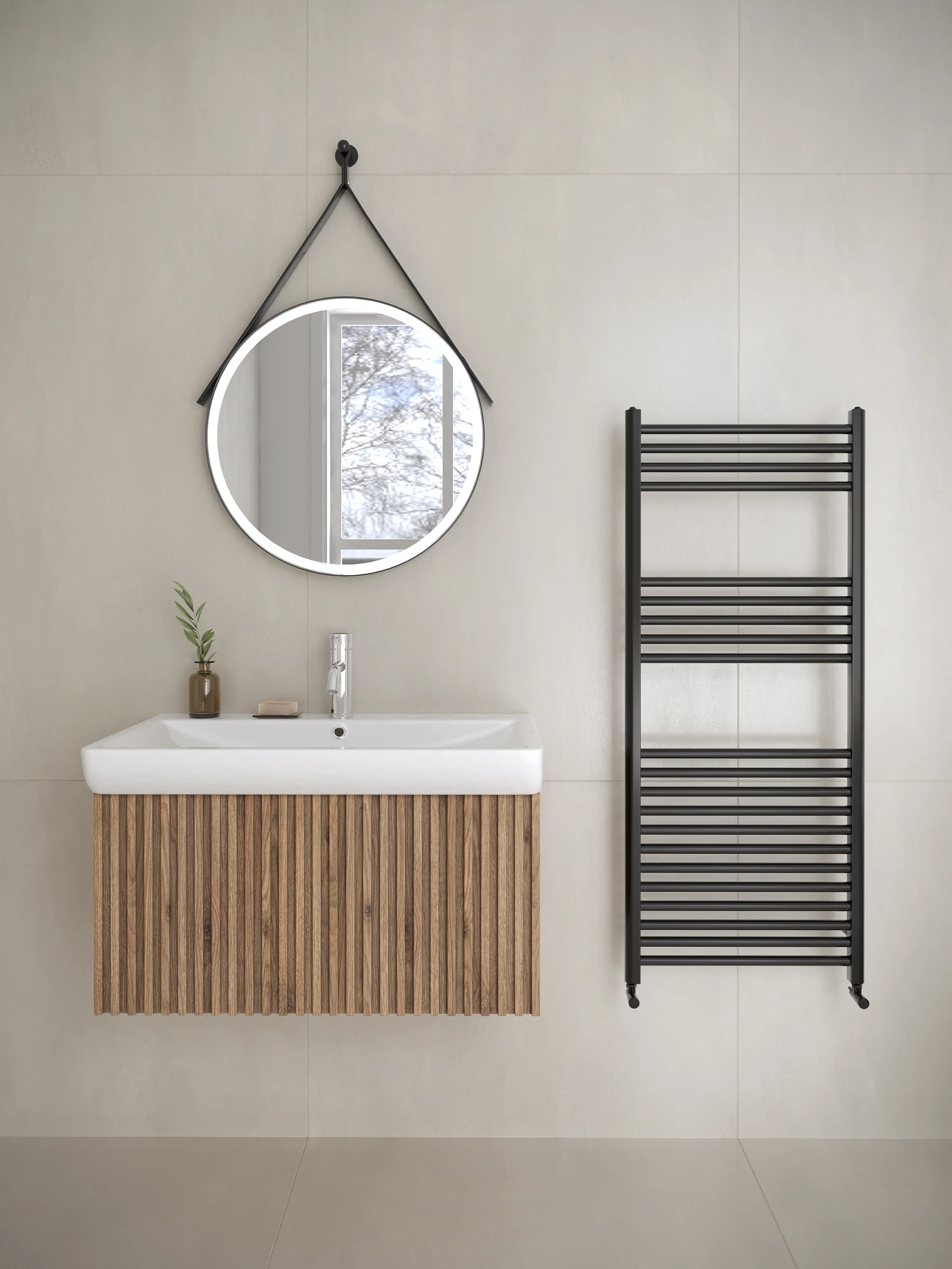 SOHO 800MM WALL HUNG UNIT & BASIN Oak