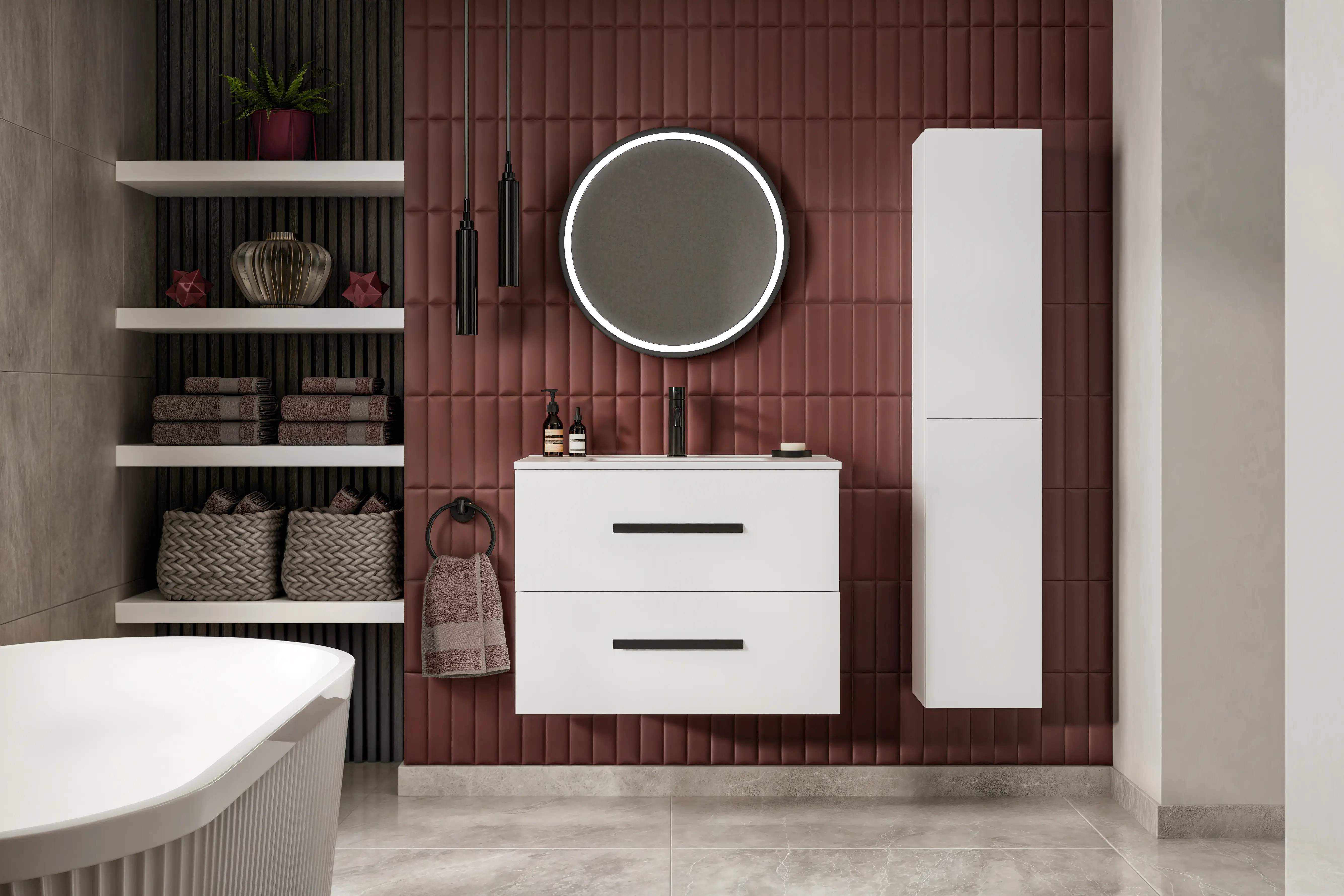 KOLOUR 1500MM WALL HUNG TALL BOY