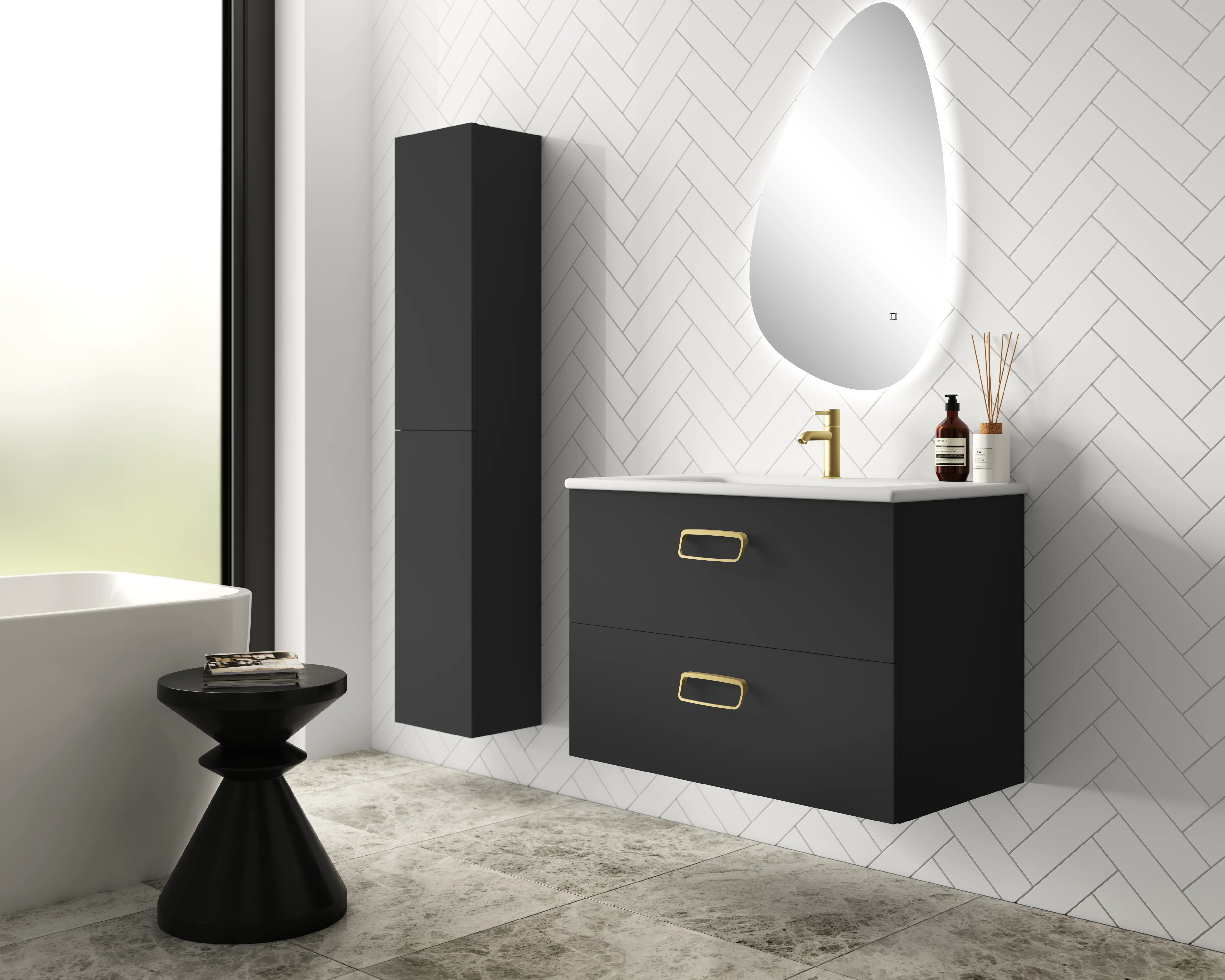 KOLOUR 1500MM WALL HUNG TALL BOY