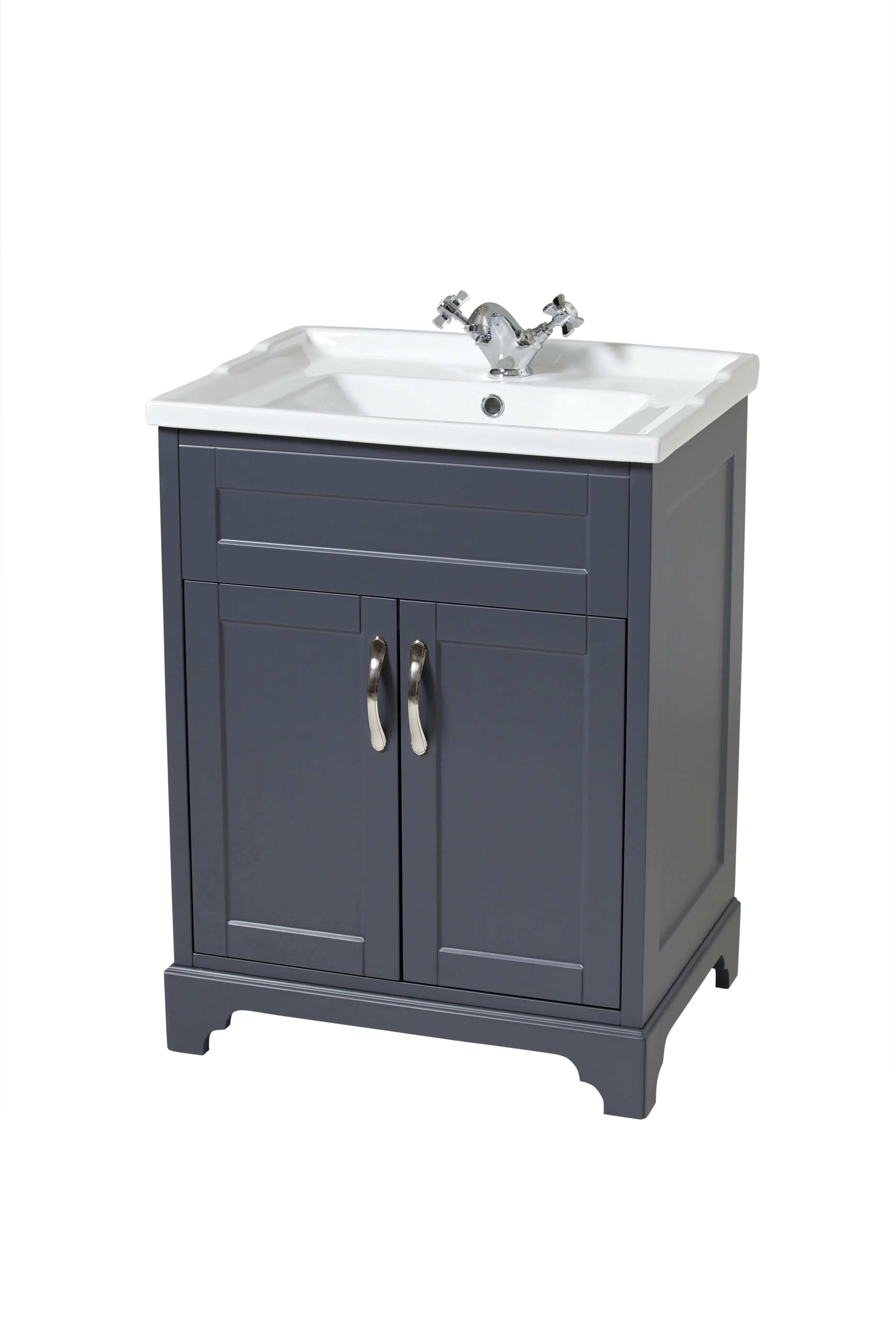 WOODBRIDGE 600MM FLOOR STANDING UNIT & BASIN Slate Navy
