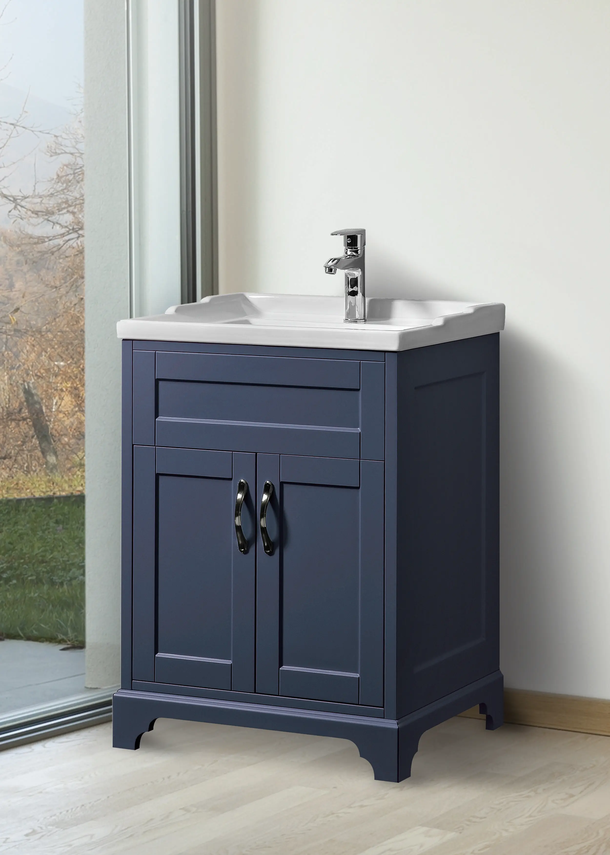 WOODBRIDGE 700MM FLOOR STANDING UNIT & BASIN Slate Navy