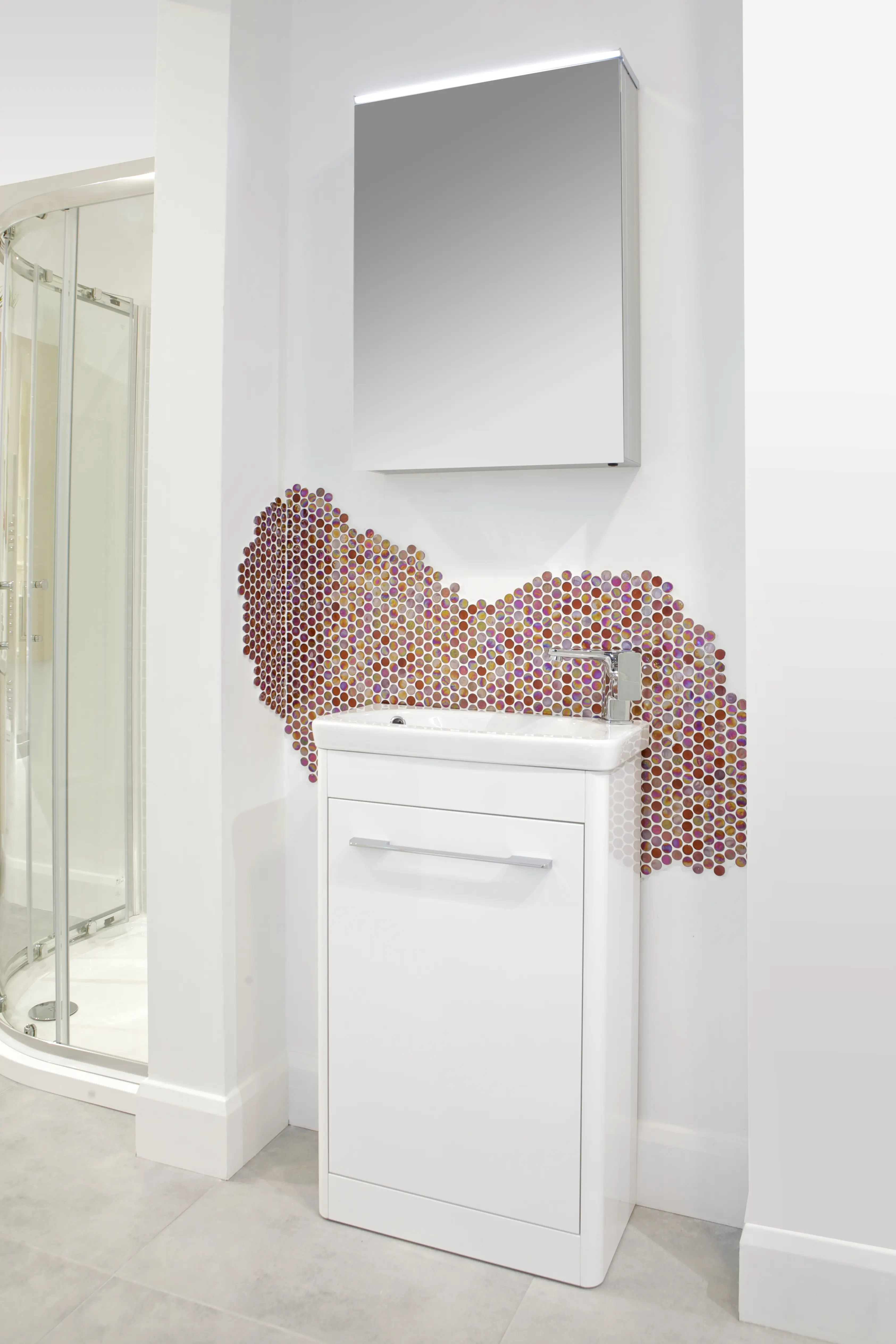 PICCOLLO 500MM FLOOR STANDING UNIT & BASIN White