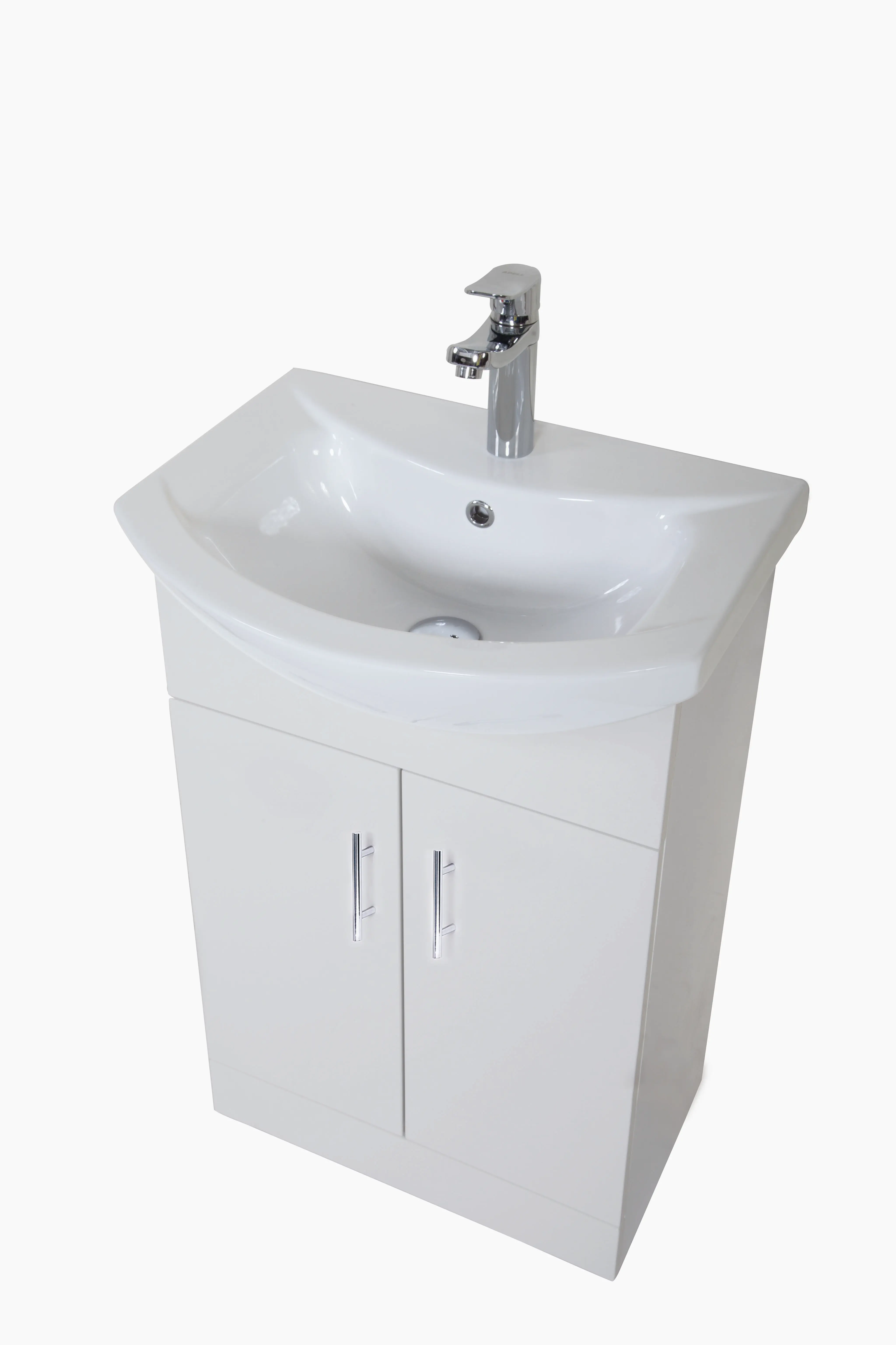 MODERNA 550MM FLOOR STANDING UNIT & BASIN White