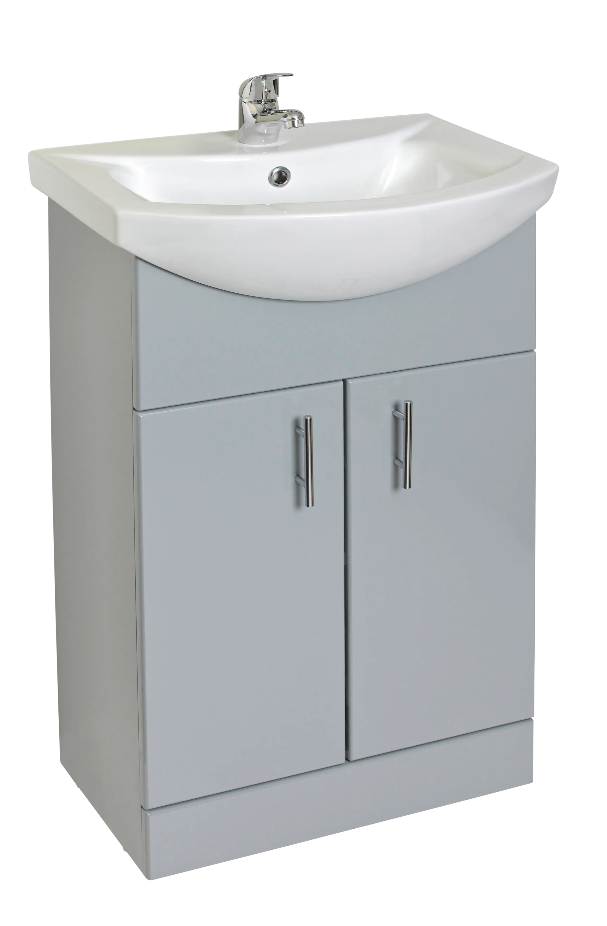 MODERNA 550MM FLOOR STANDING UNIT & BASIN Grey gloss