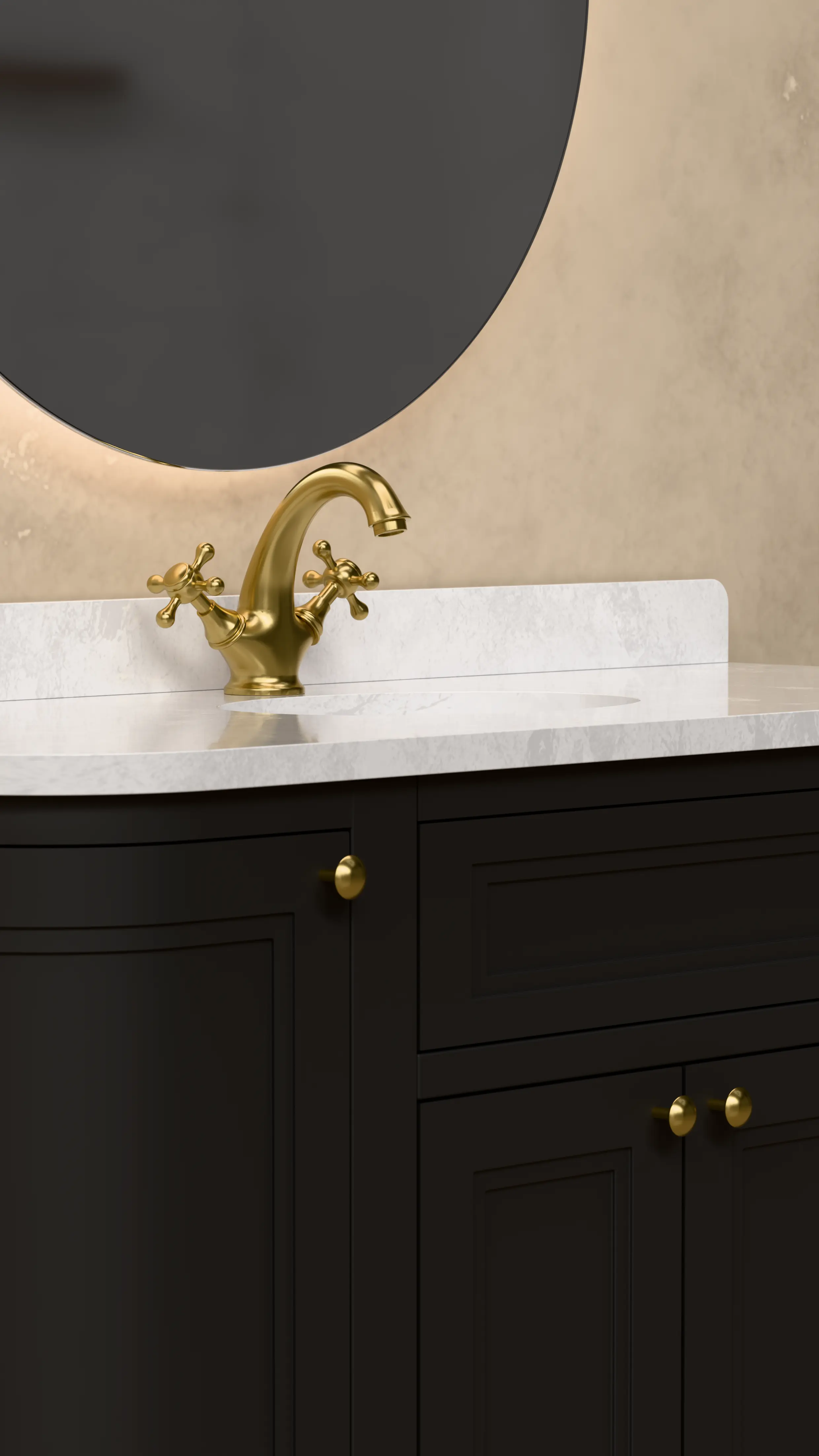 BASIN MIXER BRUSHED BRASS