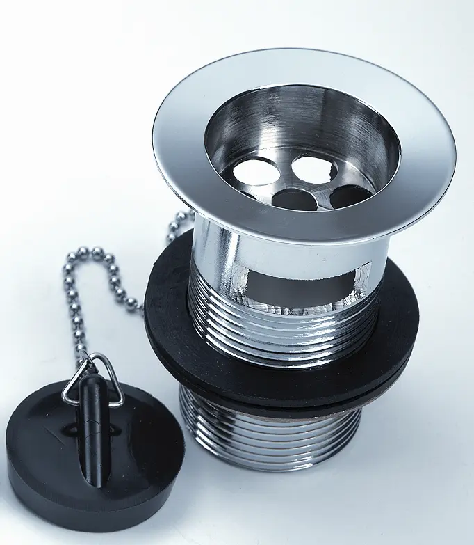 1 1/4" BASIN WASTE, Chrome PLUG & CHAIN