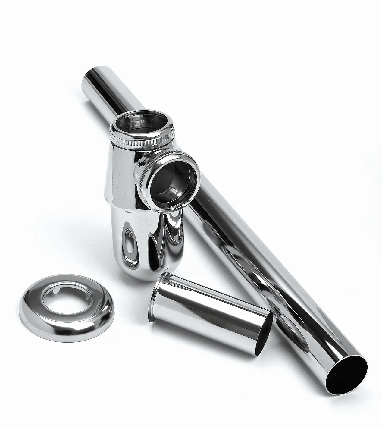 1 1/4" Chrome BOTTLE TRAP COMPLETE