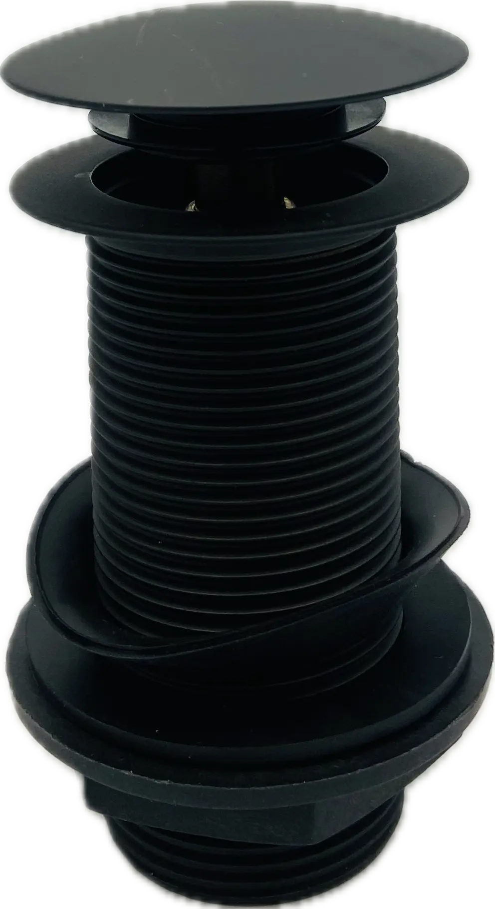 1 1/4" SPRING MUSHROOM WASTE (SLOTTED) Matt Black