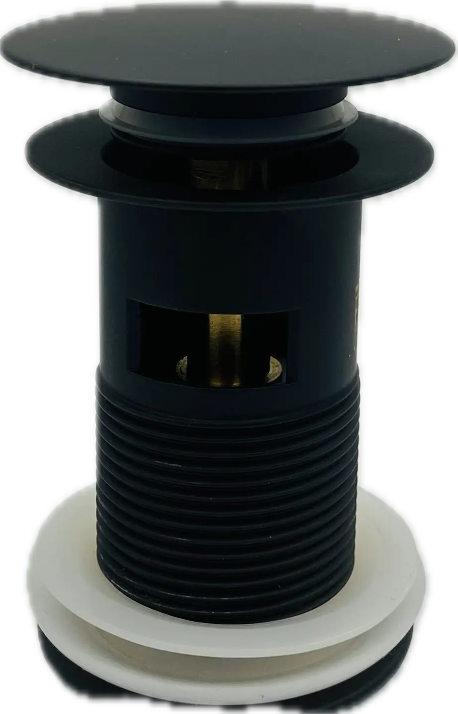 1 1/4" SPRING MUSHROOM WASTE (UNSLOTTED) Matt Black