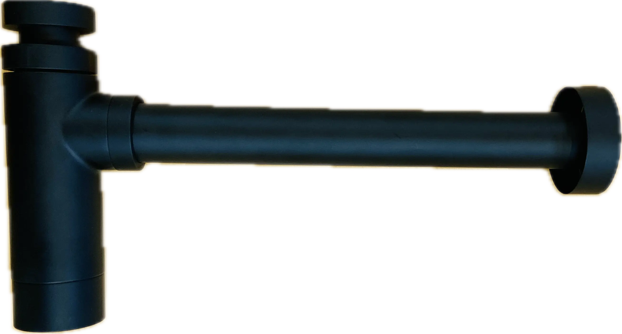 1 1/4" MODERN BOTTLE TRAP 300MM EXT & FLANGE Matt Black