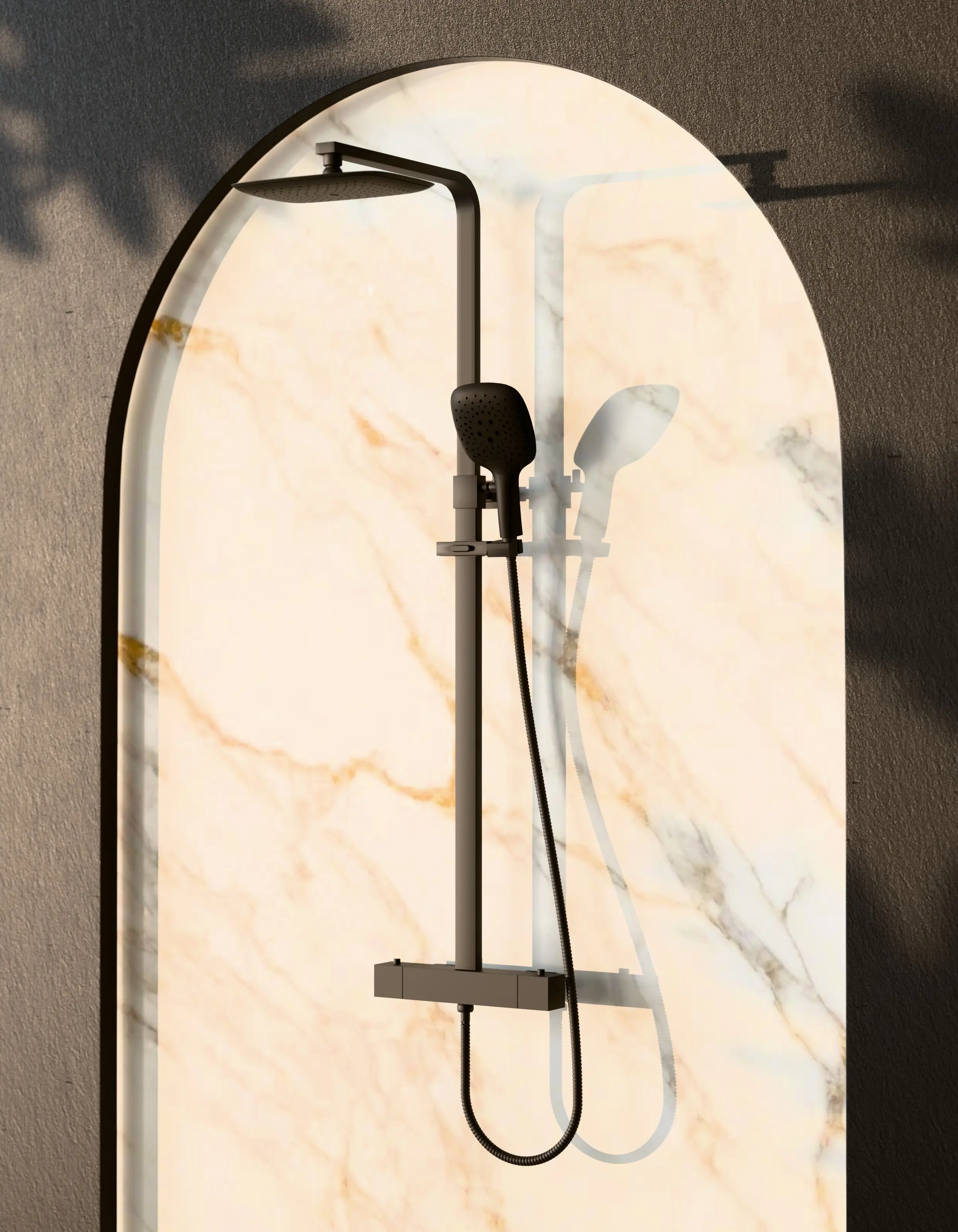 THERMOSTATIC SHOWER VALVE - Matt Black