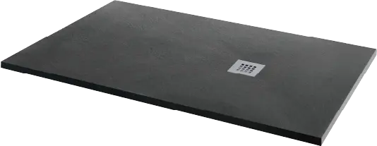 JET BLACK RESIN SHOWER TRAY