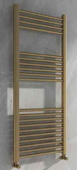 STRAIGHT LADDER TOWEL WARMERS - Brushed brass