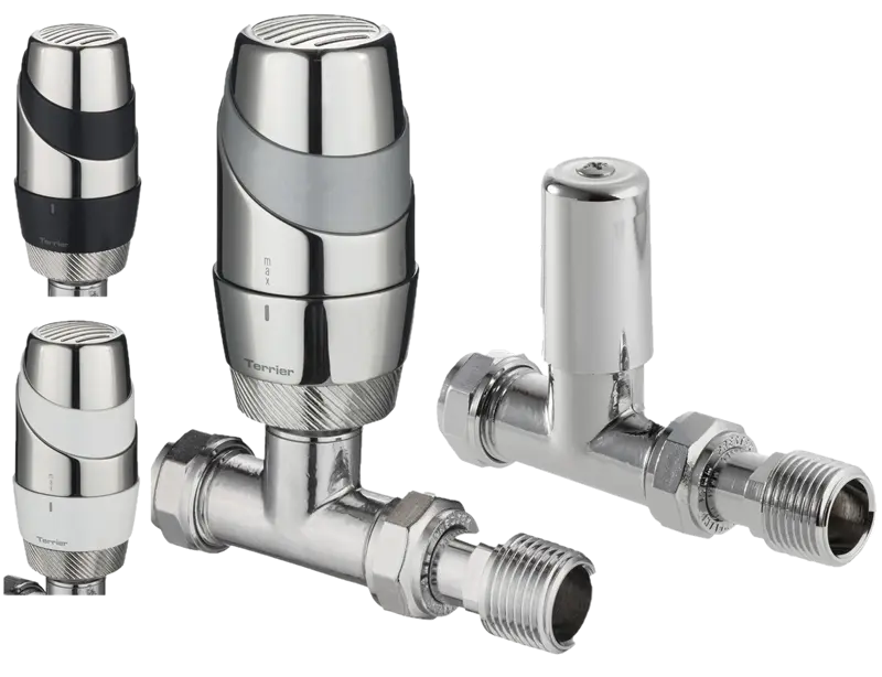 1/2" Pegler straight TRV & LCK shield packAnthracite