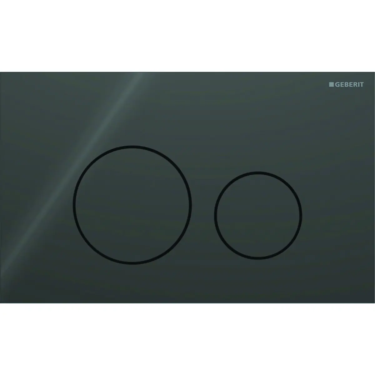 Sigma Flush Plate - Sigma 40 Round - Black Glass Plate