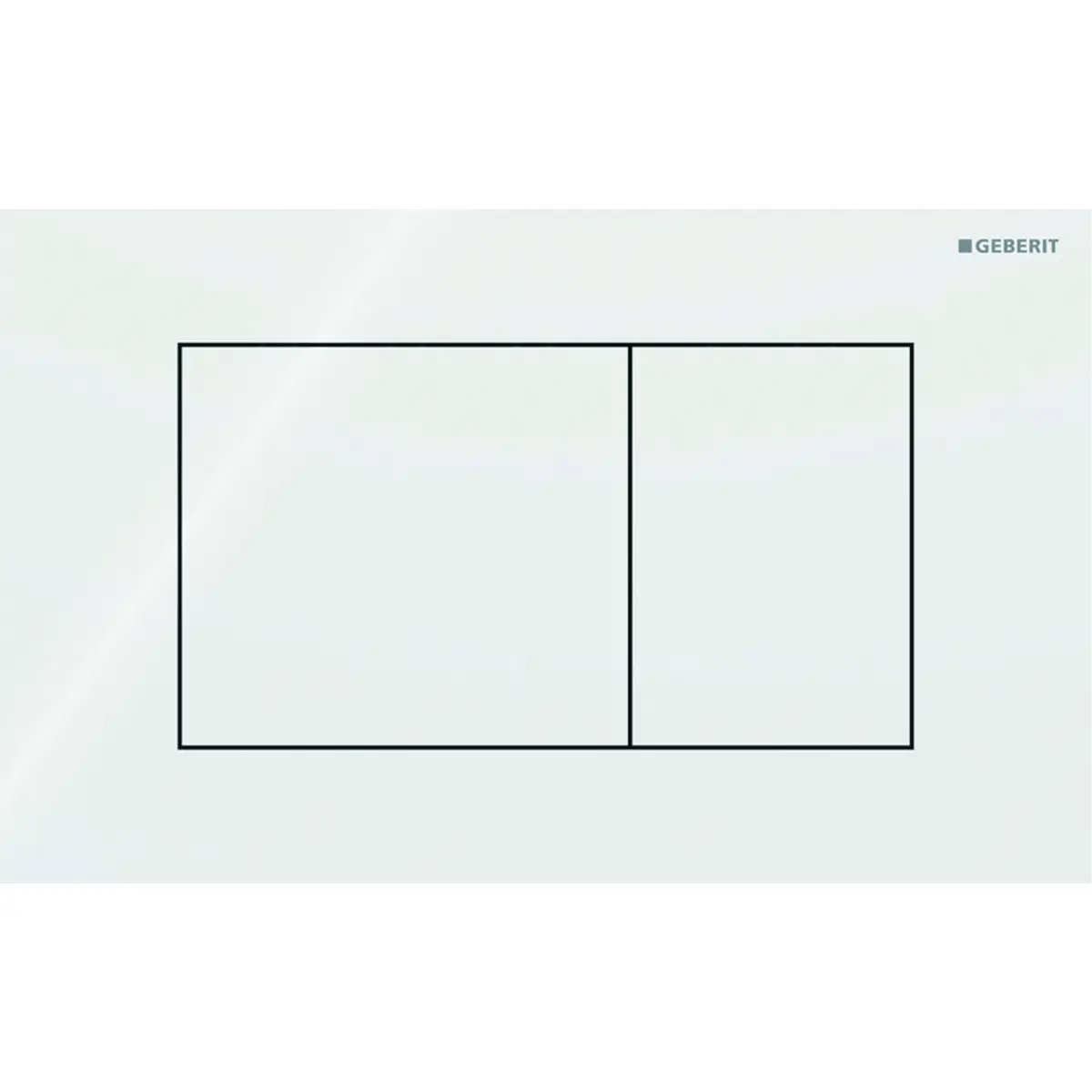 Sigma Flush Plate - Sigma 40 Square  White Glass Plate