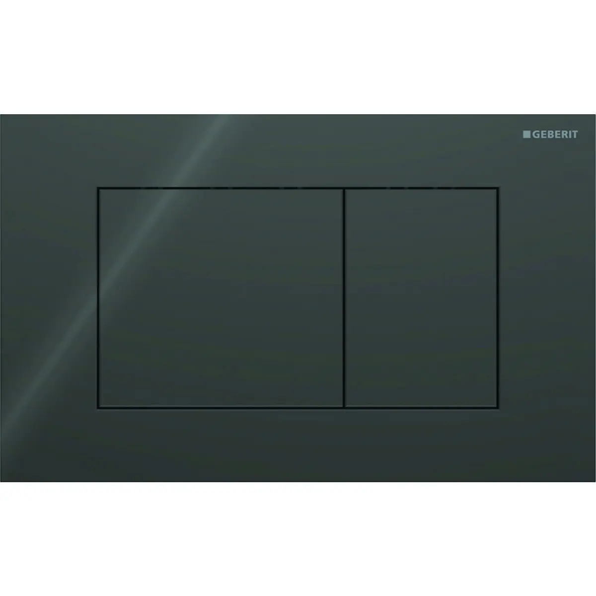 Sigma Flush Plate - Sigma 40 Square  Black Glass Plate