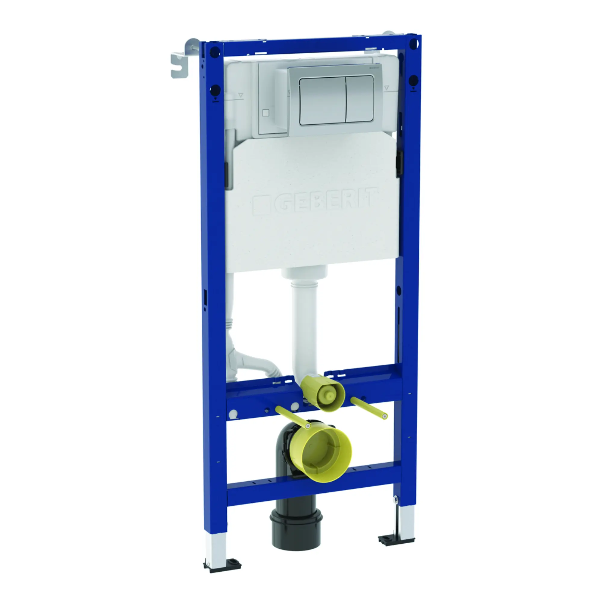 Geberit Duofix element for wall-hung WC, 112cm, with Alpha Concealed cistern 120mm 6/3 litres with Alpha01 square Chrome flush plate