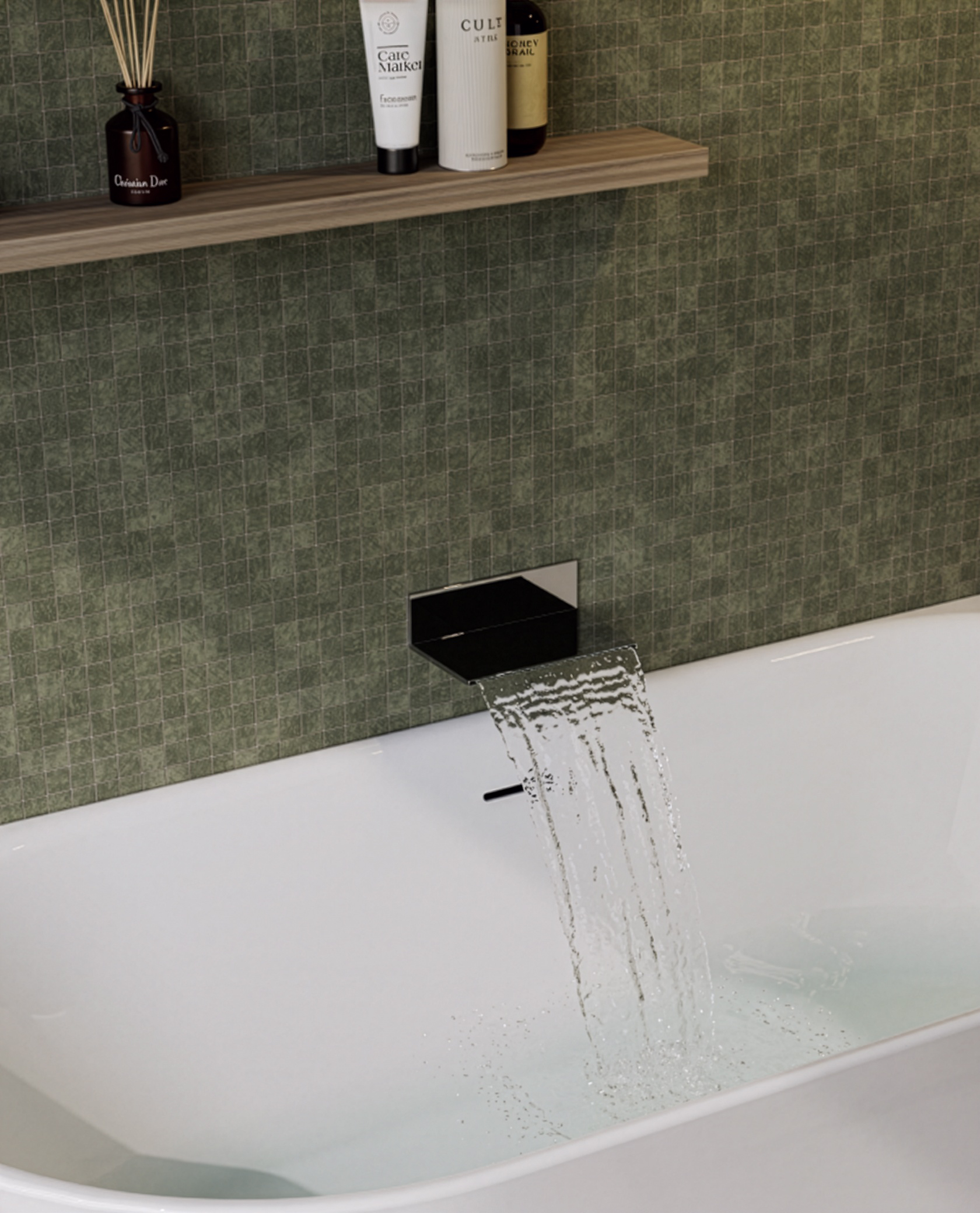L SHAPE WATERFALL SPOUT/SHOWER HEAD