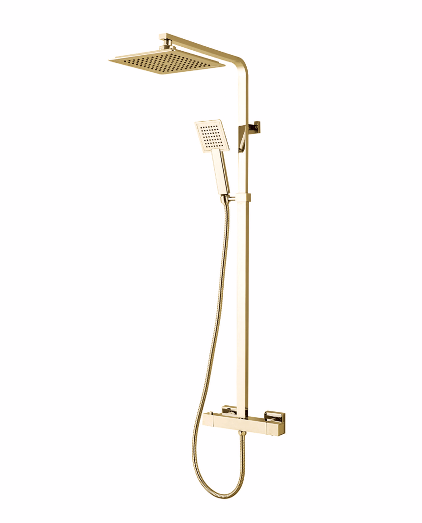 THERMOSTATIC SHOWER VALVE - Brushed brass