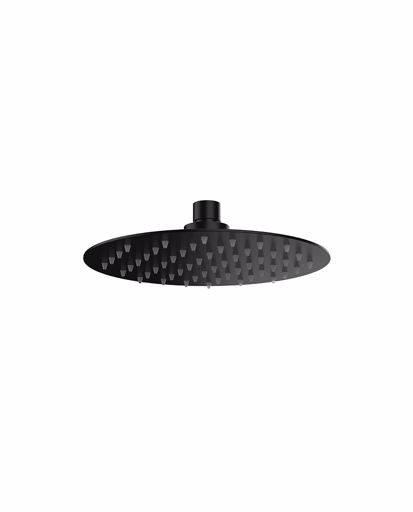ROUND Black ULTRA SLIM SHOWER HEAD