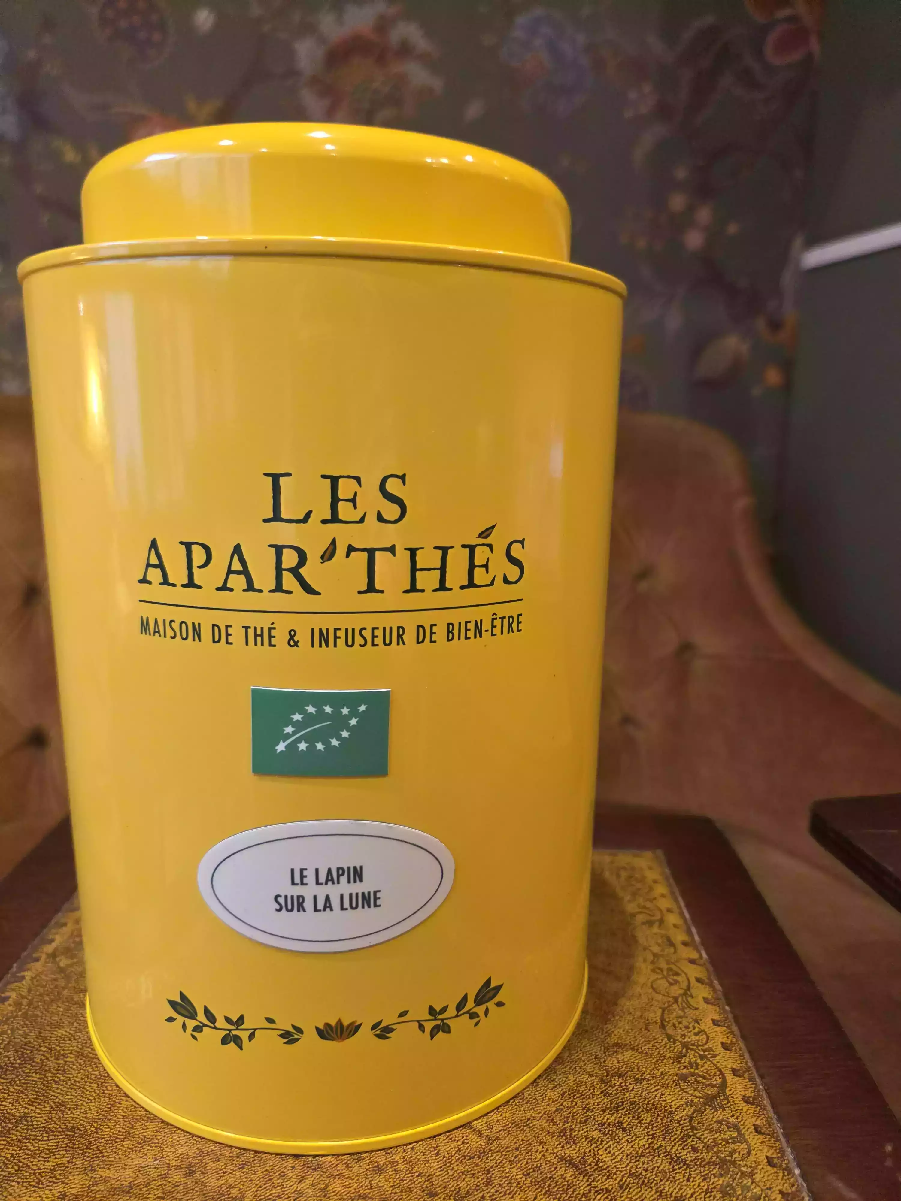 Boîte Le lapin sur la lune infusion bio fruitée fraise orange, tisane froide — infusion bio - fruité - iced tea - enfants - maison de thé - Biarritz - Pays Basque