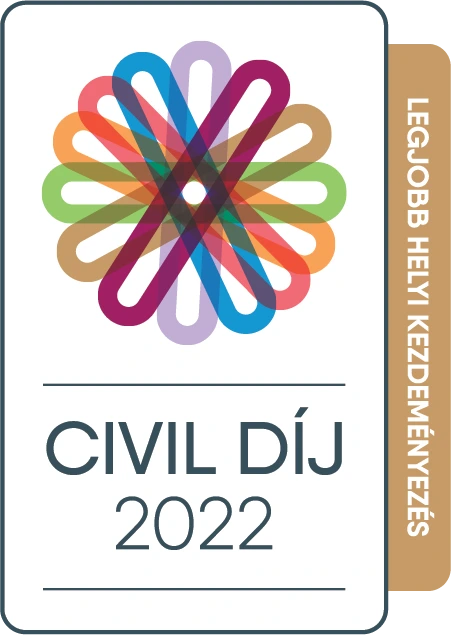 A Civil Díj 2022 legjobb helyi kezdeményezésnek járó díjának logója.