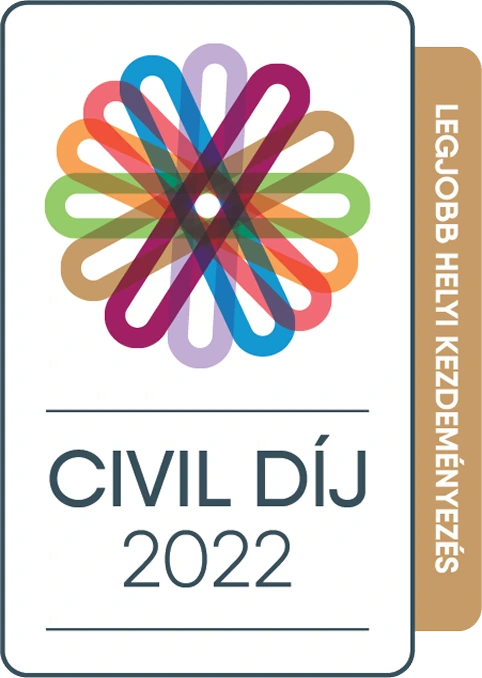 A Civil Díj 2022 legjobb helyi kezdeményezésnek járó díjának logója.