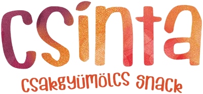 Csinta Csakgyümölcs Snack logó.