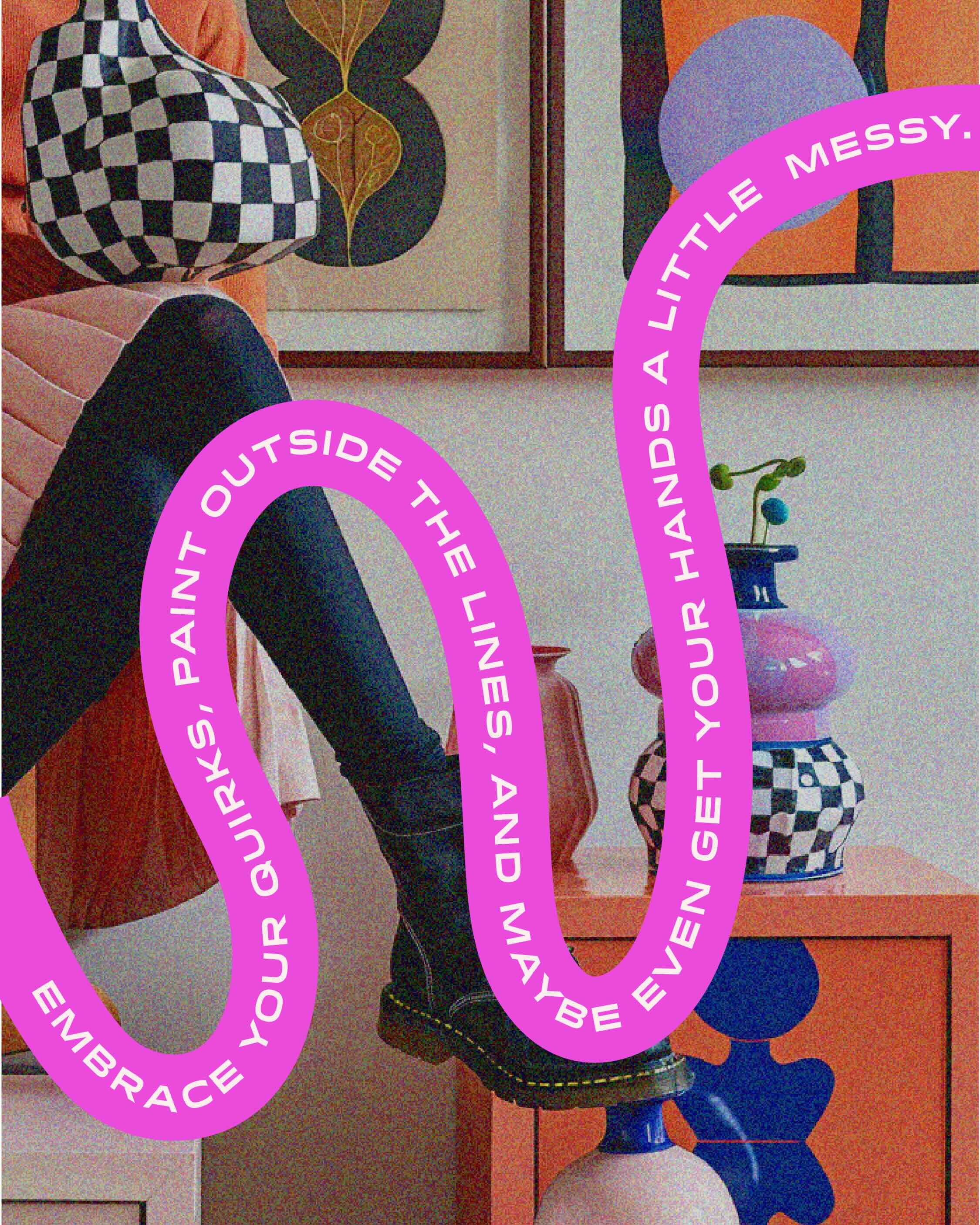 Colourful brand image for a ceramic pottery brand