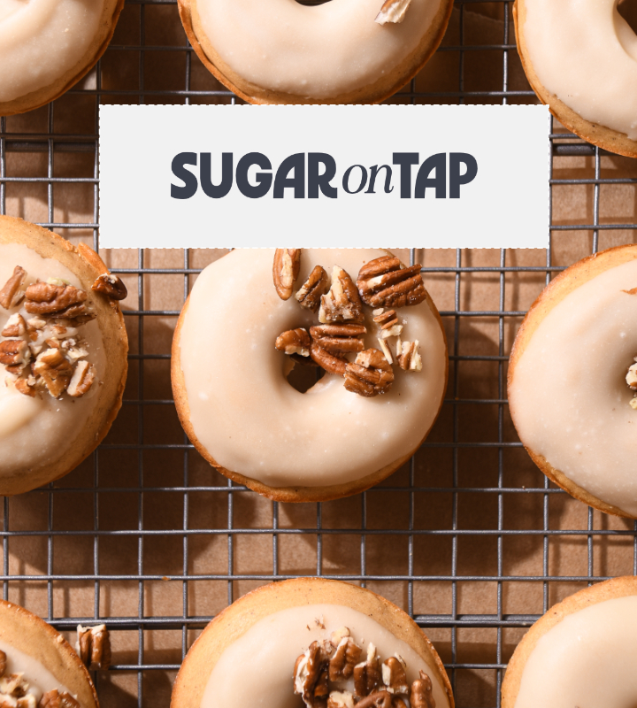 Logo design for a ceramics pottery brand with purple and checkerboard detail