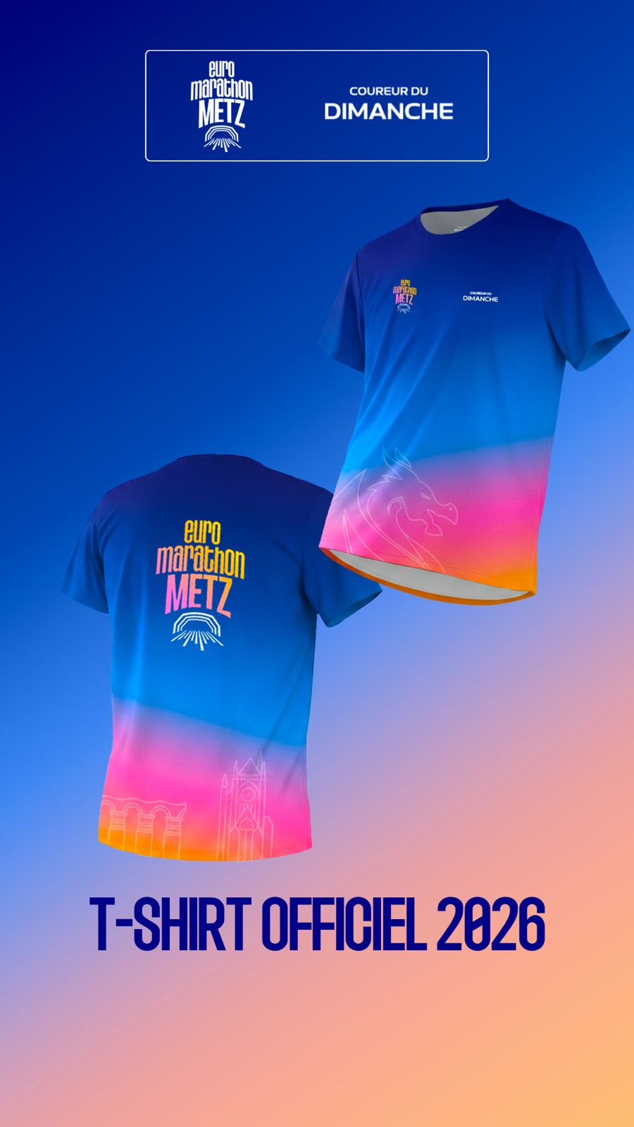 Le t-shirt officiel Euro Marathon Metz est arrivé !