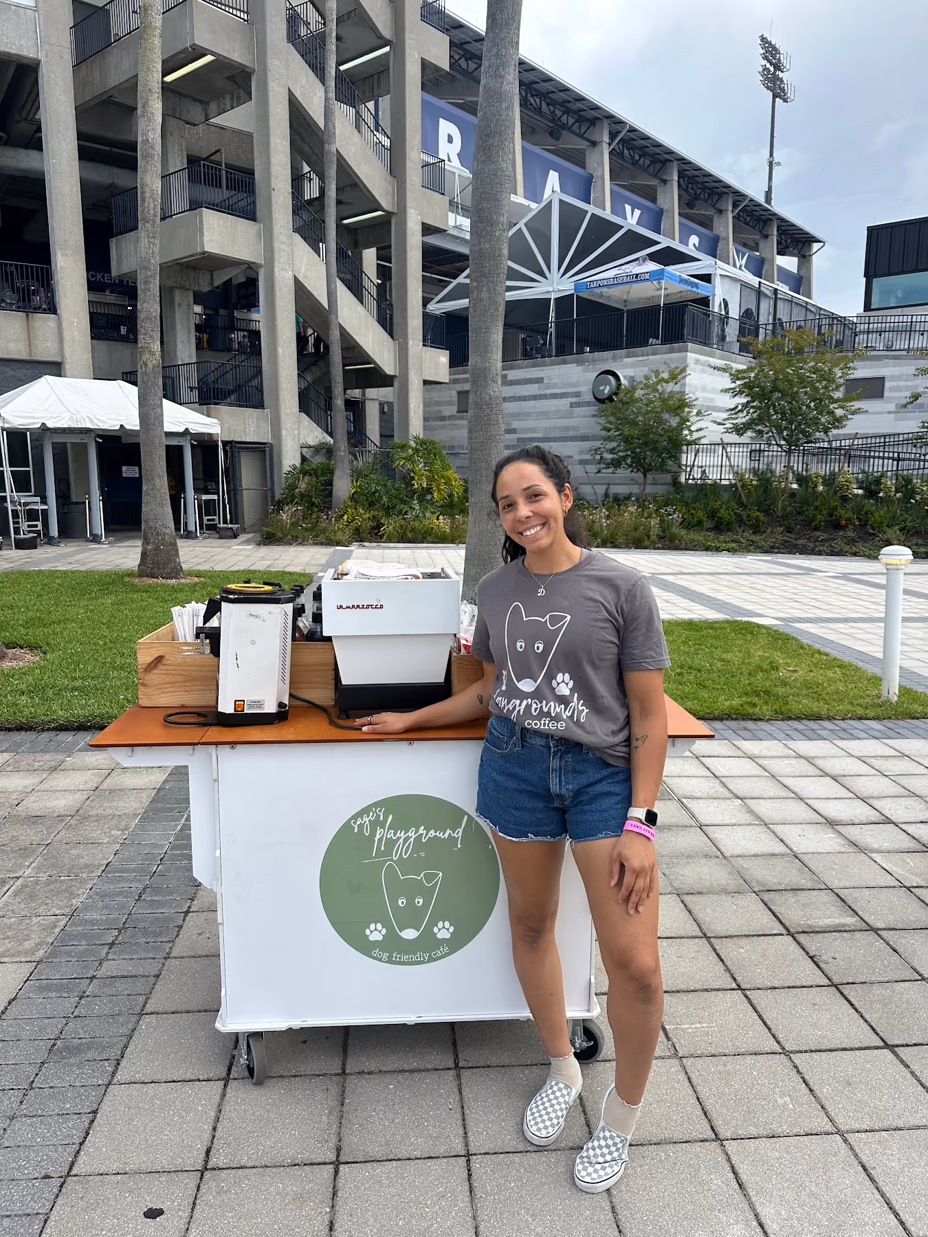 Sage's Playground coffee cart at Steinbrenner Field for the Tampa Bay Rays in Tampa