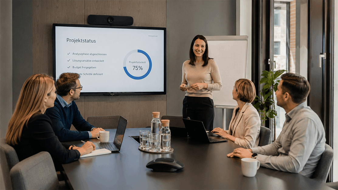 Ausfallsichere Konferenzraumtechnik fuer Unternehmen