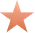 Yellow star icon with five points and a white border on transparent background.