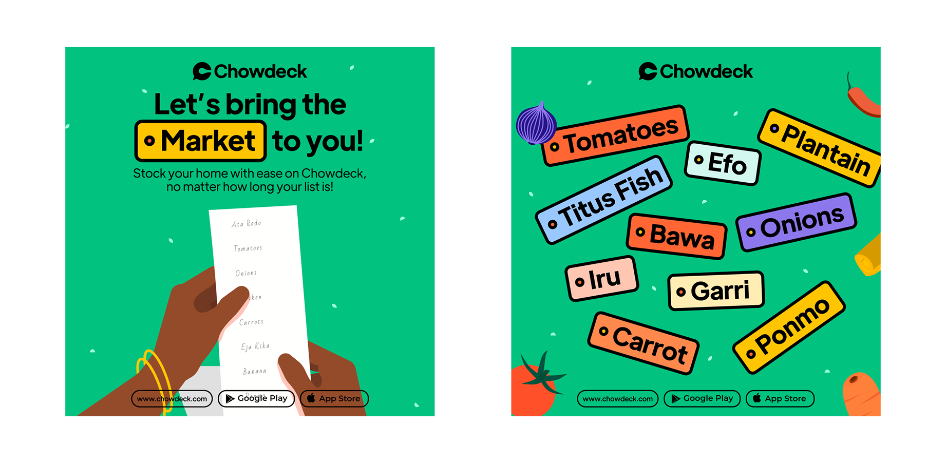 Chowdeck campaign artwork — one-column layout 1