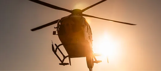 A medical helicopter