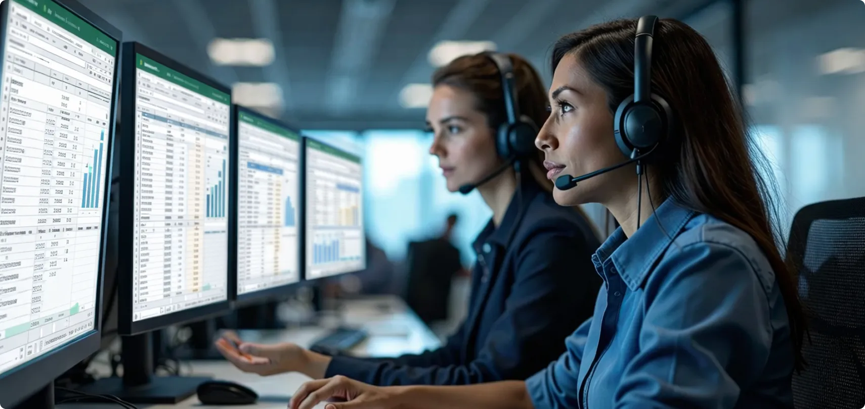 Emergency Communications Center supervisors using automated quality assurance software to assess dispatcher performance.