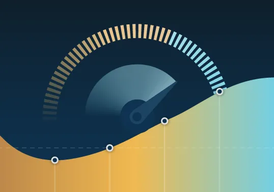 A graph showing performance progress.