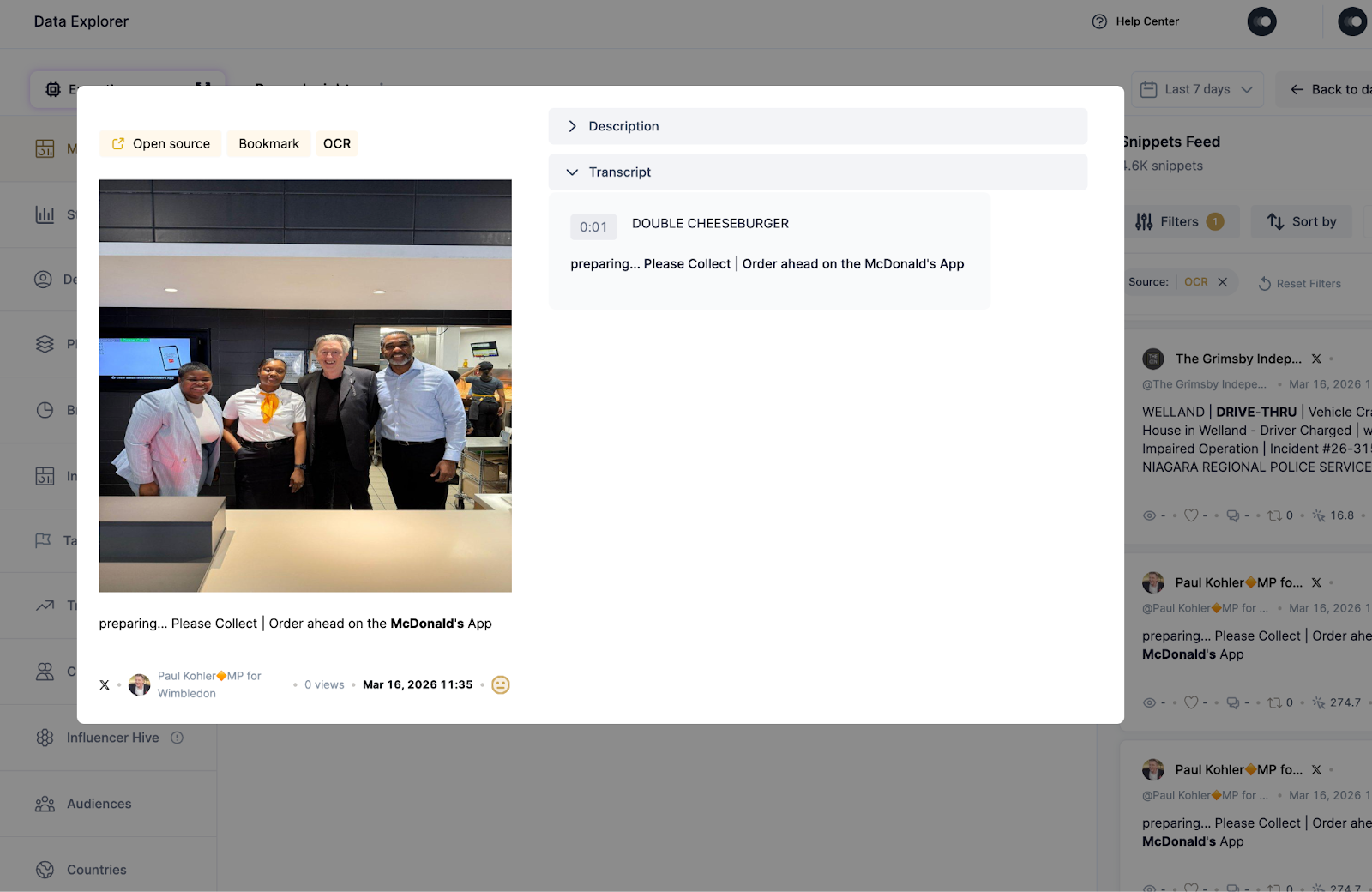 A McDonalds team behind the counter at a McDonald's restaurant.