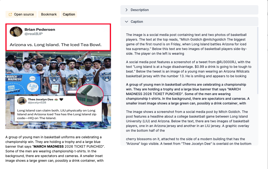 A group of young men in basketball uniforms are celebrating a championship win. They are holding a trophy and a large blue banner that says "MARCH MADNESS 2026 TICKET PUNCHED". Some of the men are wearing championship t-shirts. 